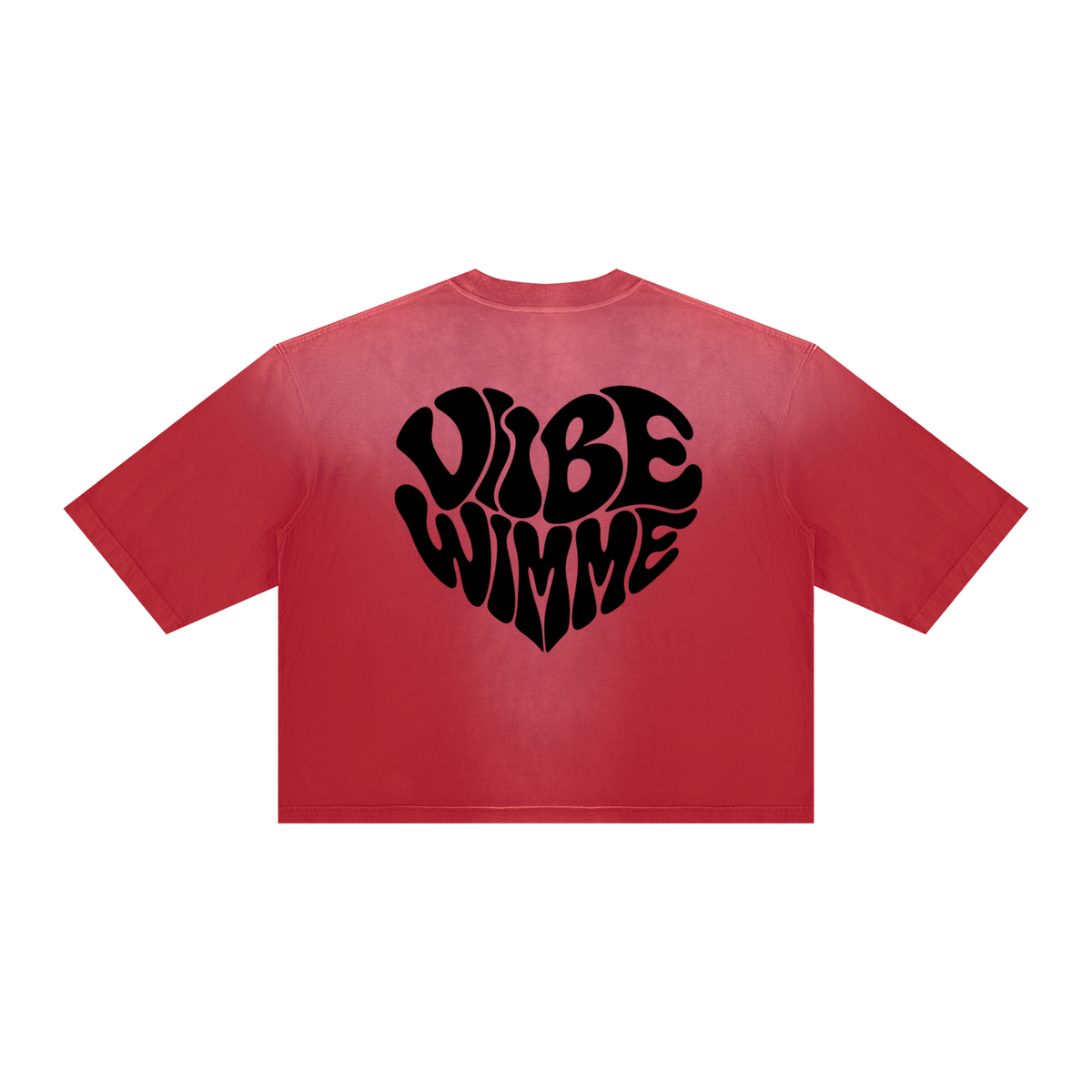 Contorted Vibe Wimme Heart Vintage Wash Sunfade Boxy T-Shirt