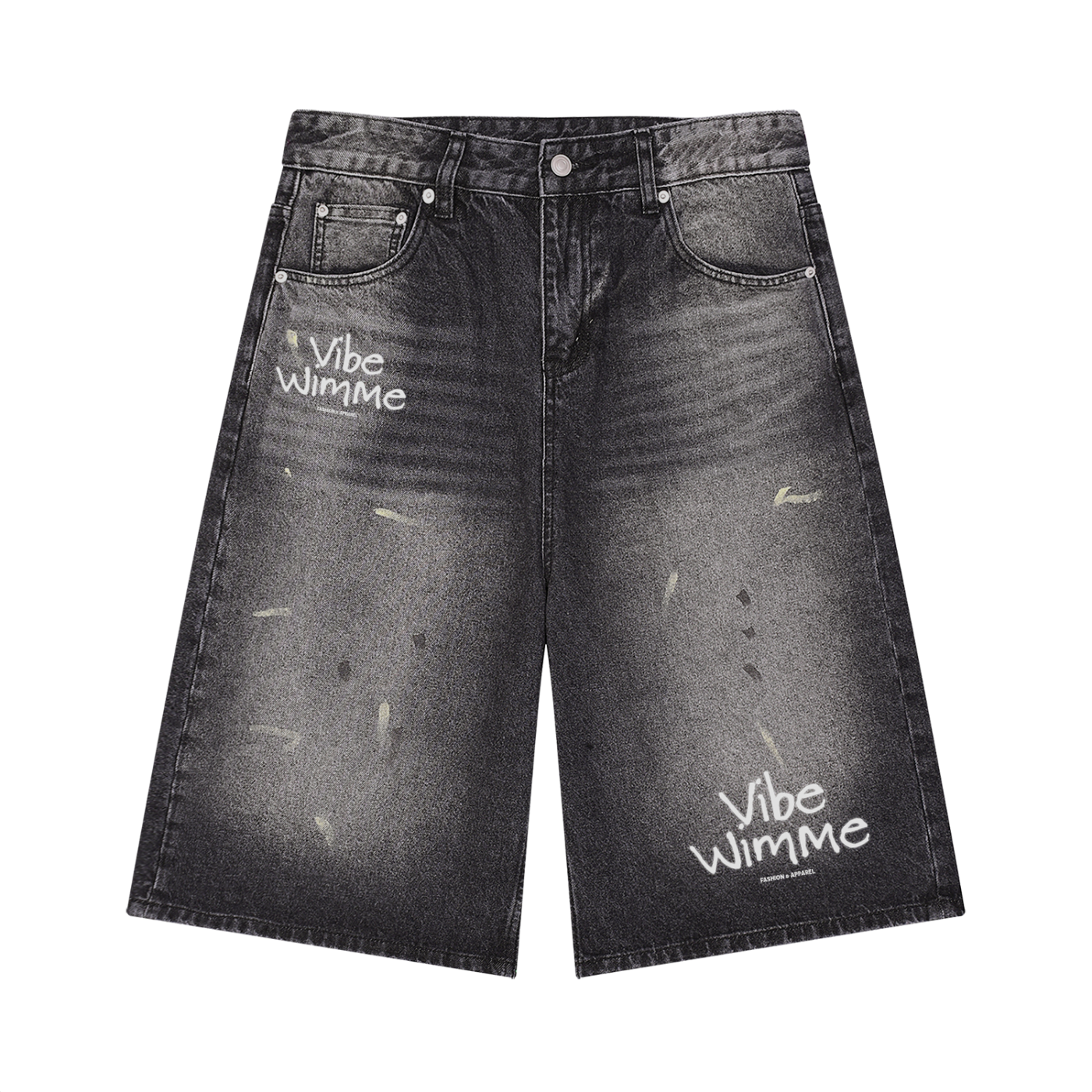 Men’s Vintage Wash Wide Leg Denim Shorts