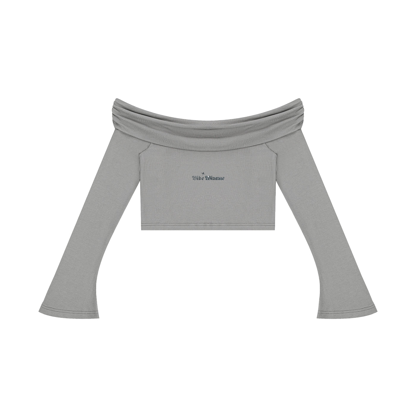 Women's Off-the-Shoulder Bell Sleeve Crop T-Shirt