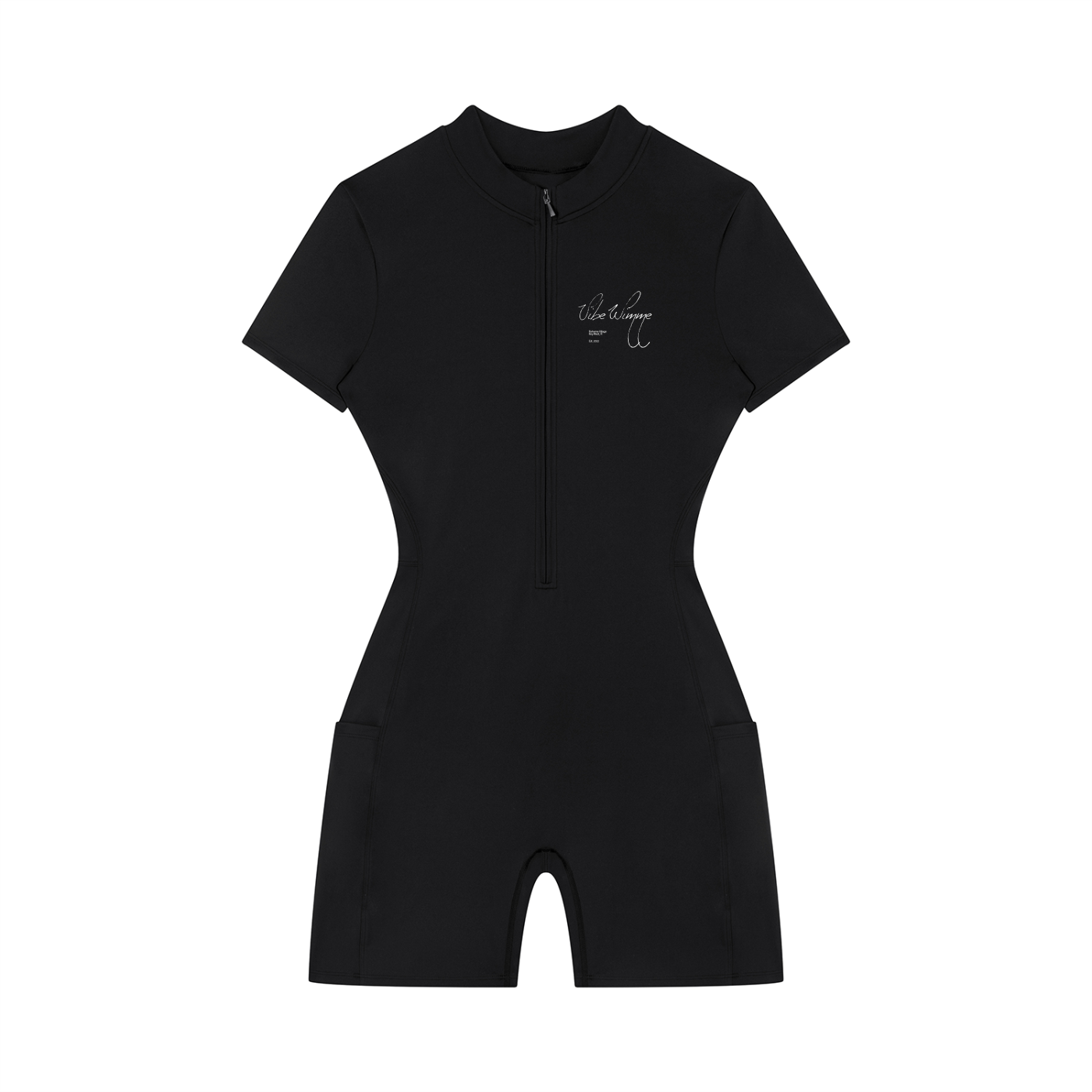 Women's Quarter-Zip Short Sleeve Romper