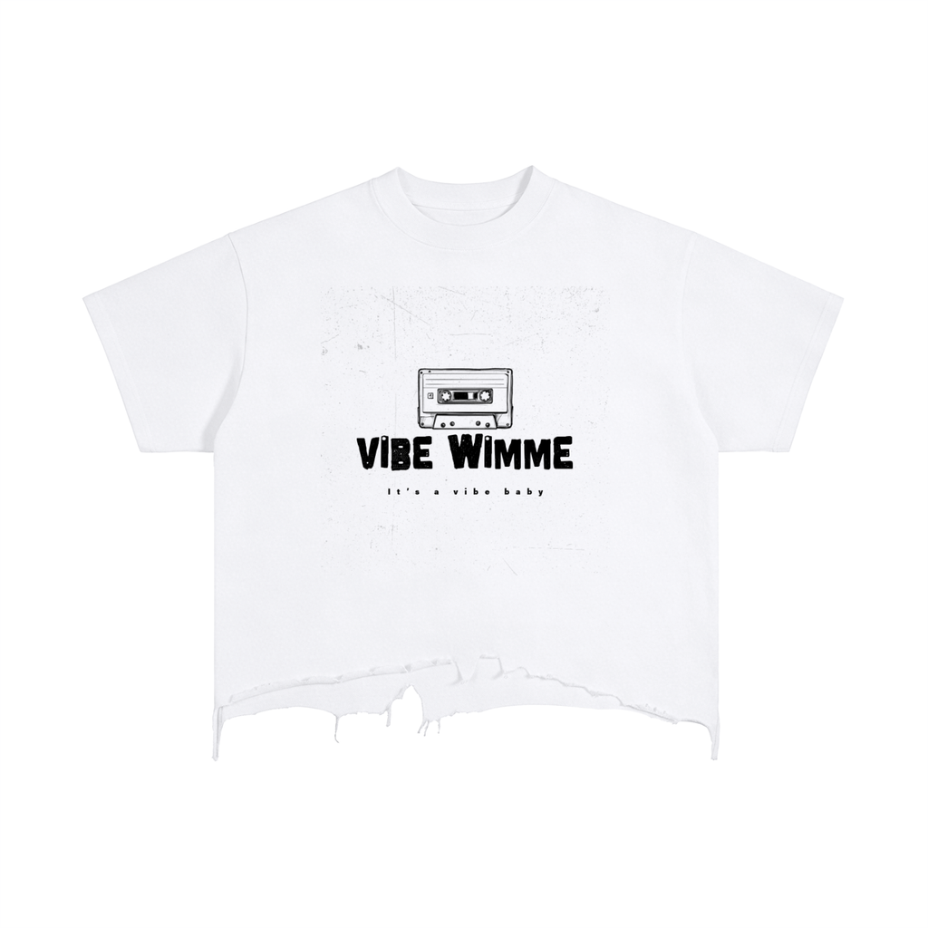 Vintage Wash Boxy Distressed Hem T-Shirt