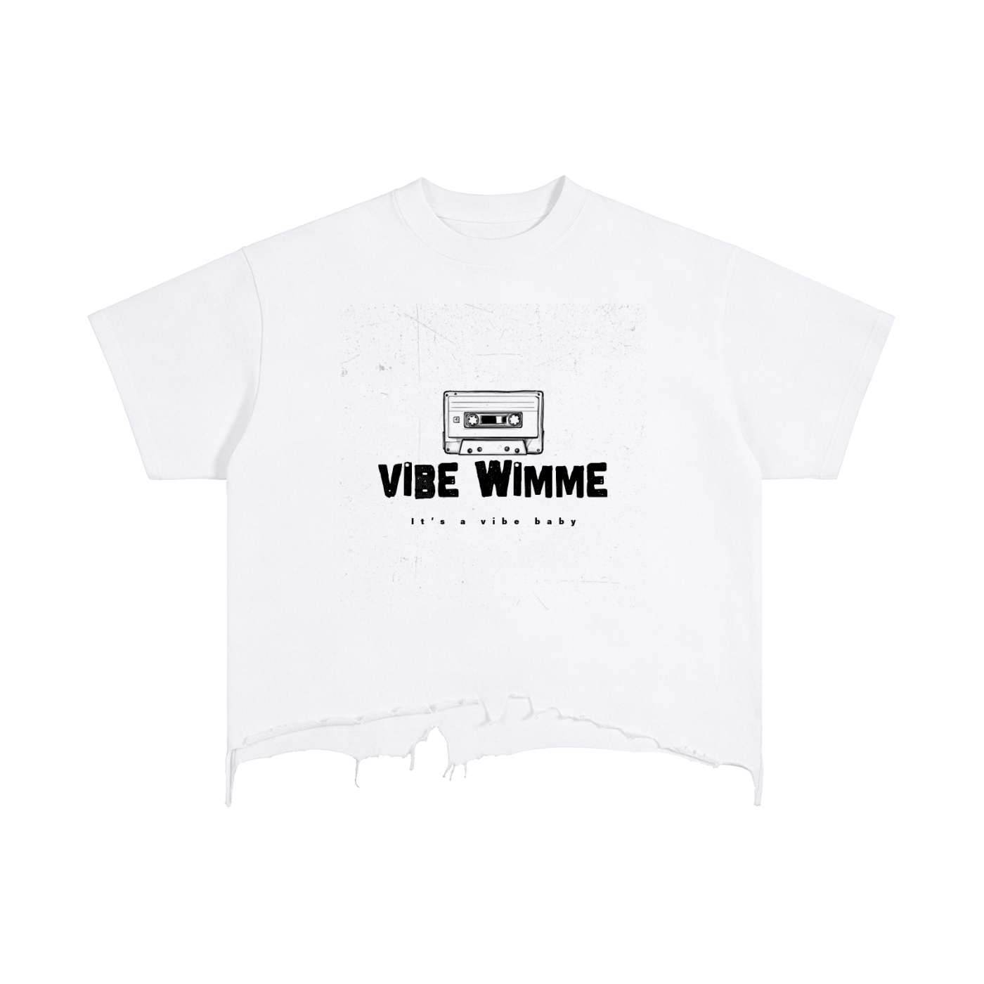 Vintage Wash Boxy Distressed Hem T-Shirt