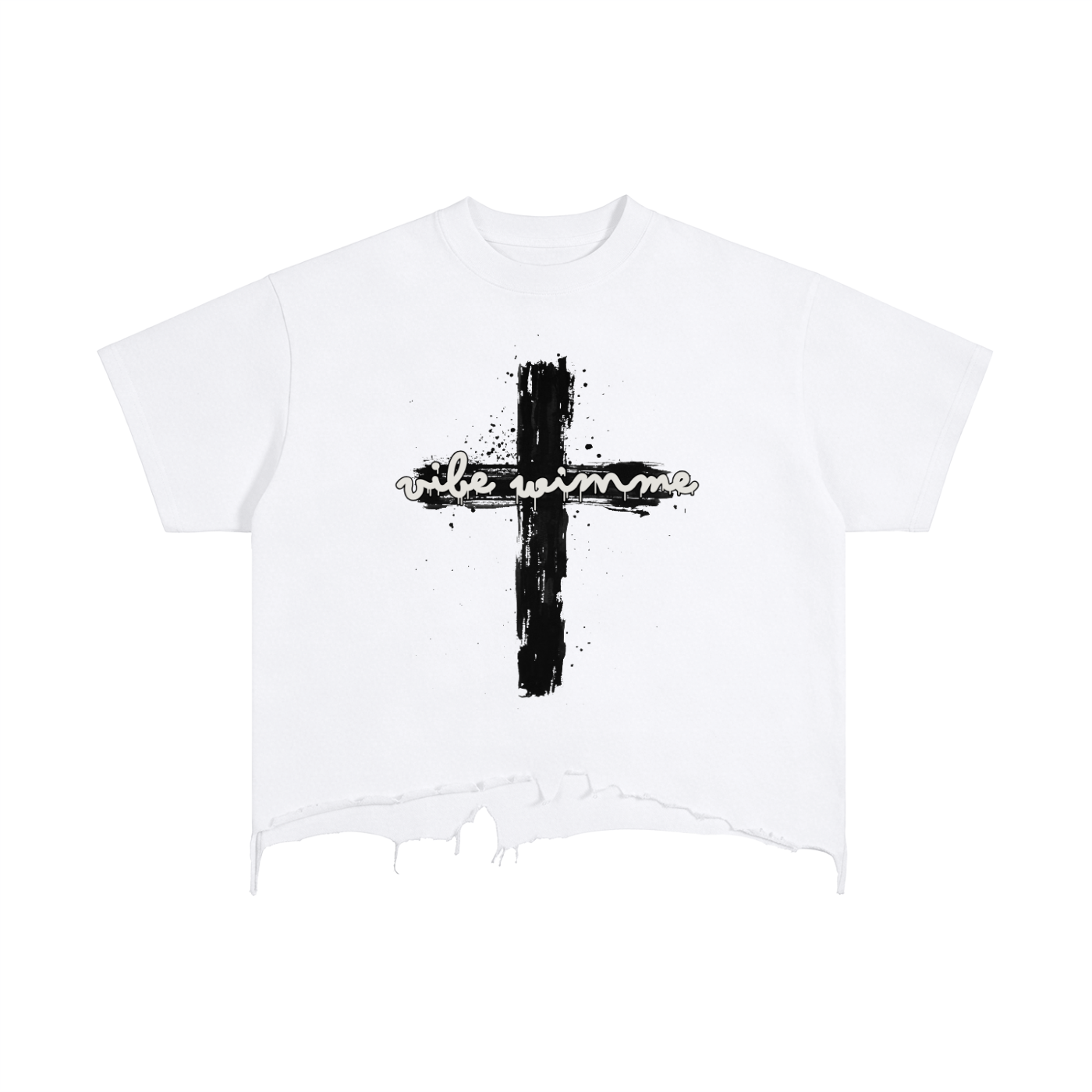 Vintage Wash Boxy Distressed Hem T-Shirt