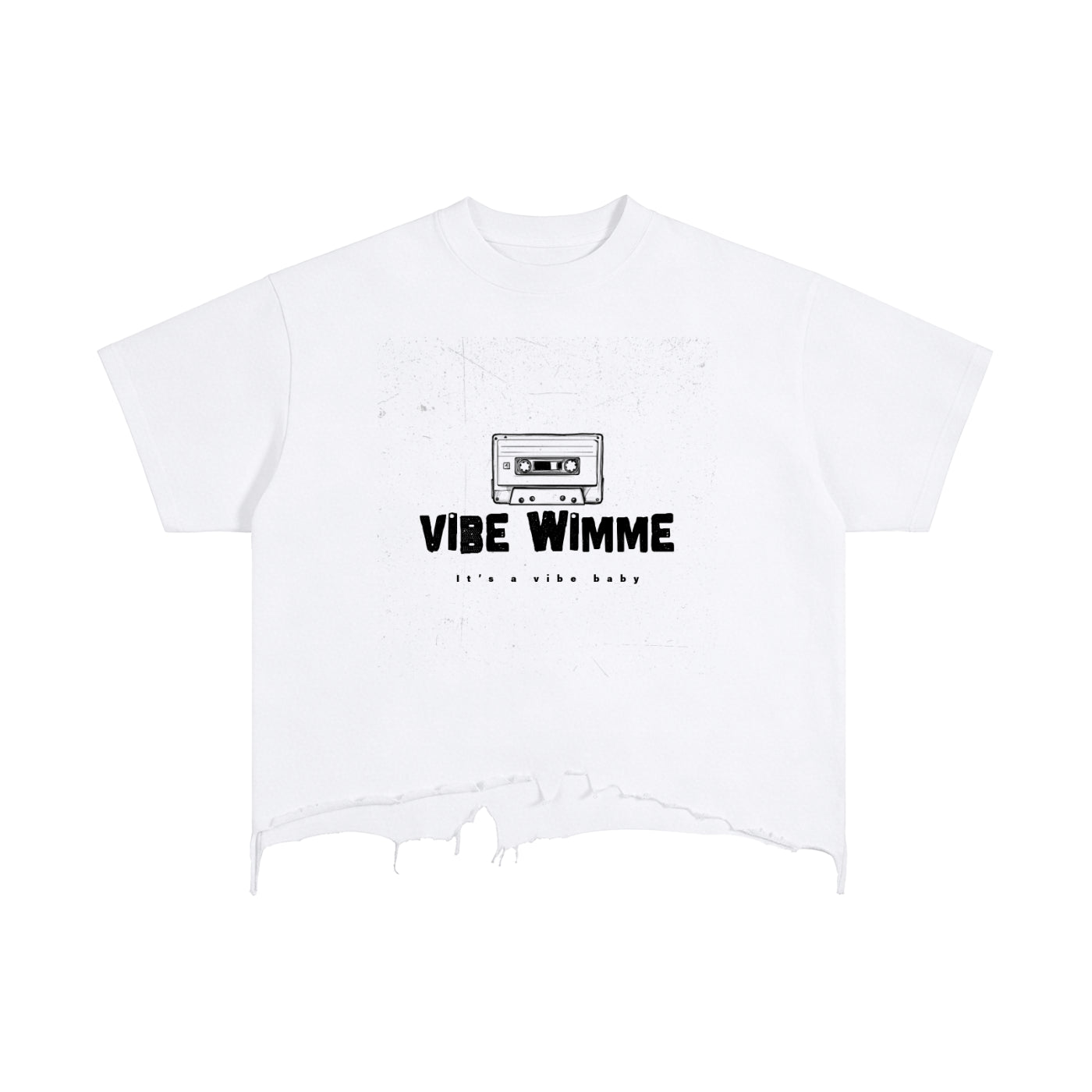 Vintage Wash Boxy Distressed Hem T-Shirt