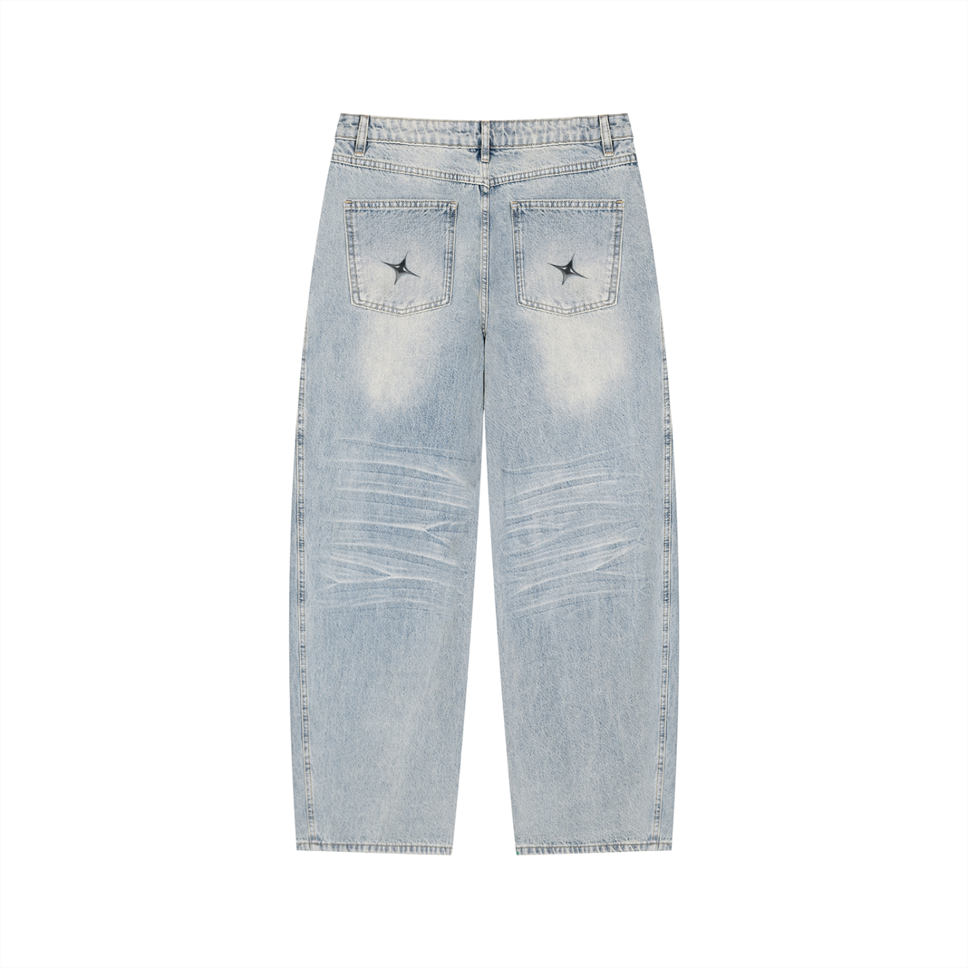 Men’s Enzyme Wash Wide Leg Jeans