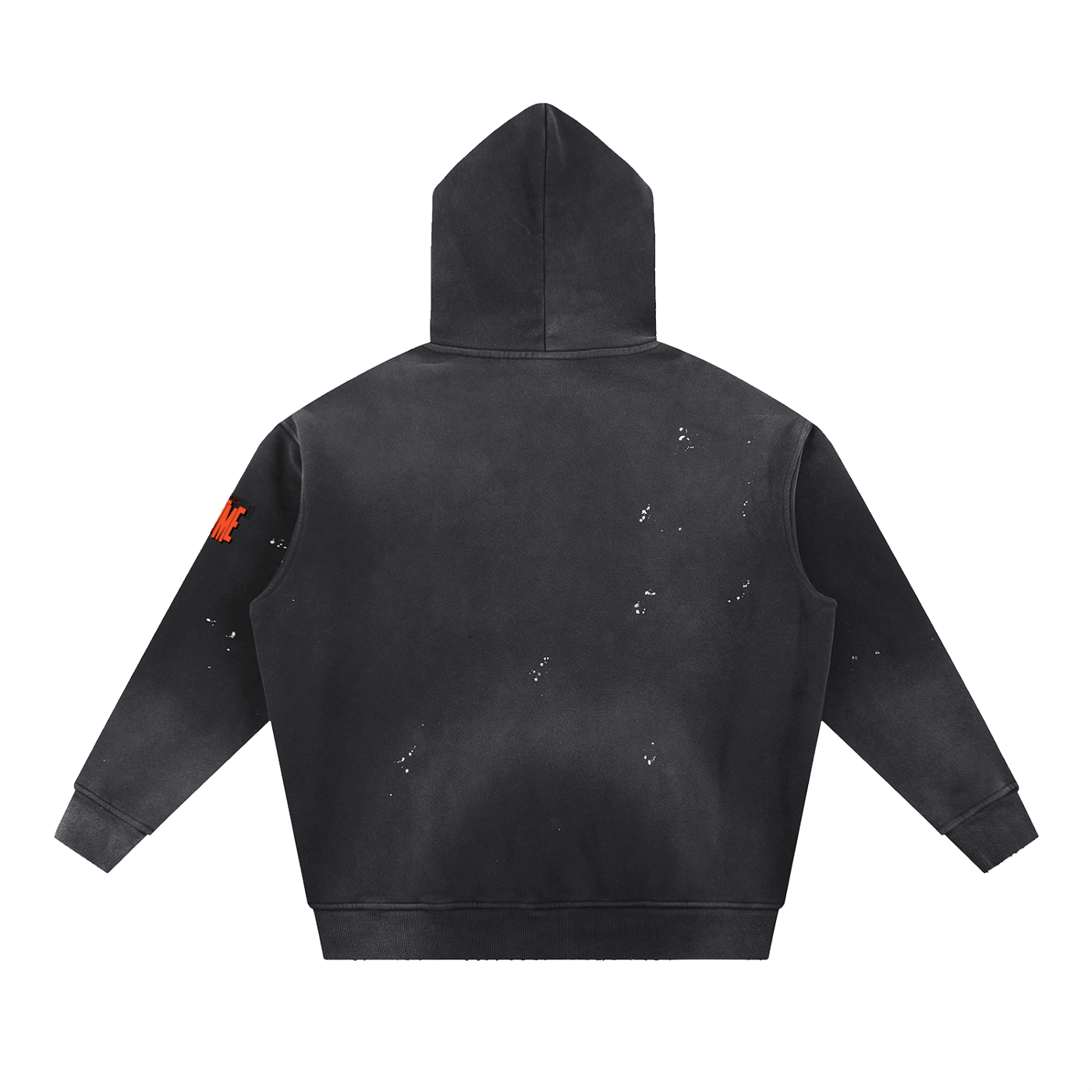 Vintage Washed Frayed Fleece Hoodie