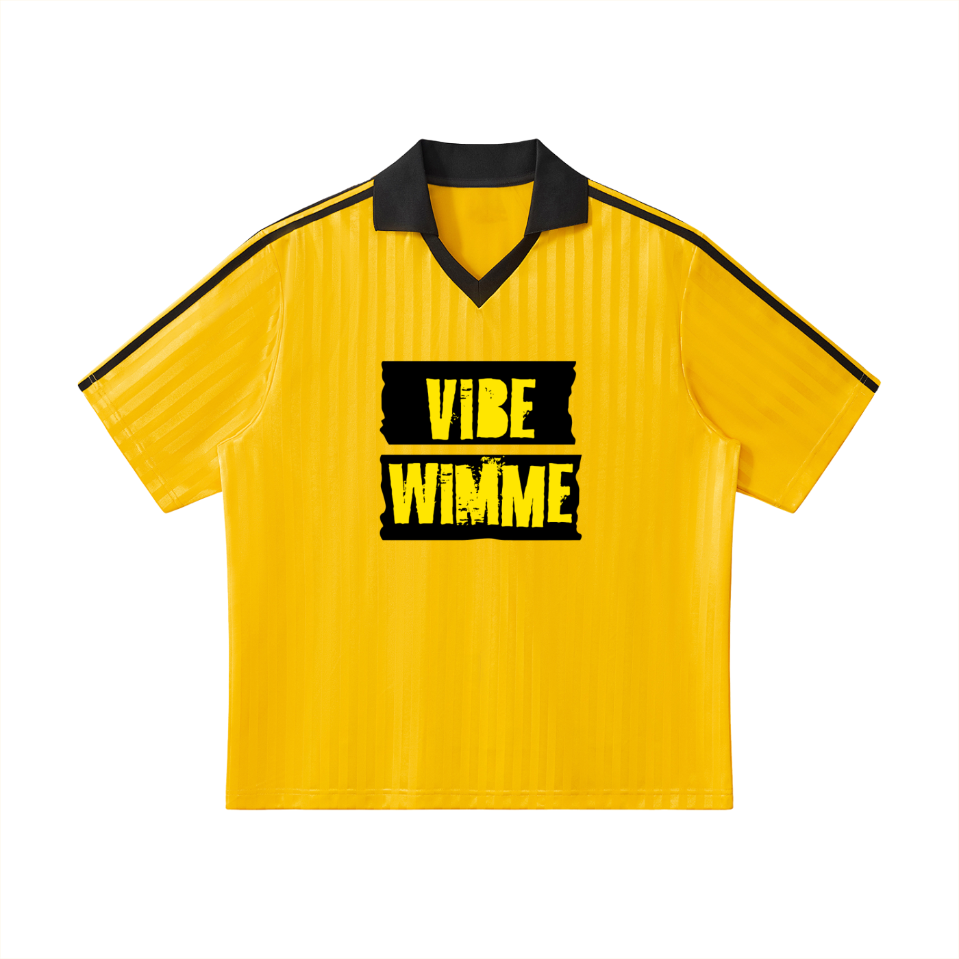 Contrast Collar Striped Soccer Jersey