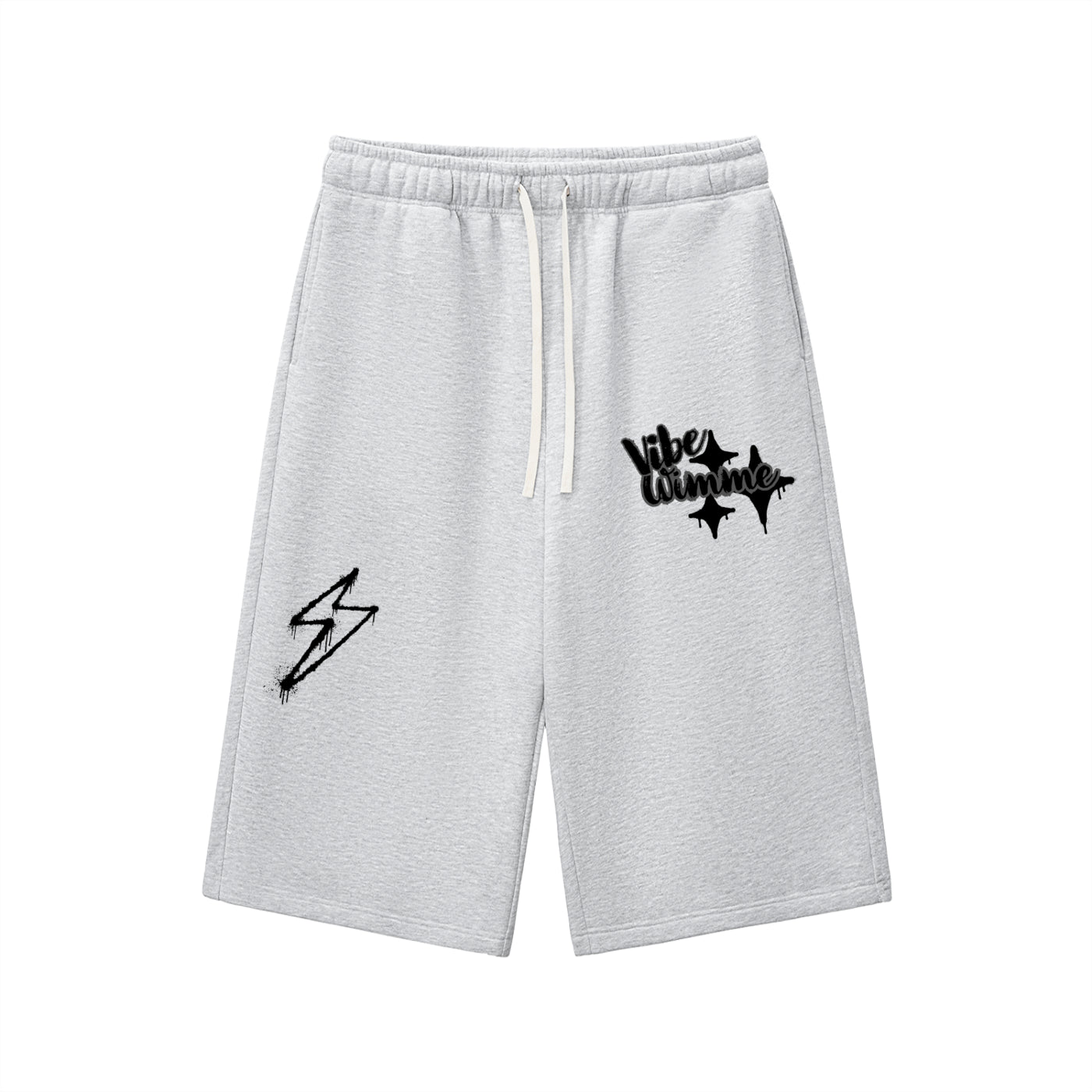 Relaxed Drawstring Three-quarter Sweatpants