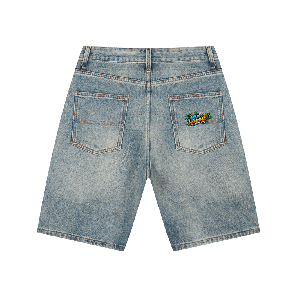 Goombay Men's Vintage Wash Denim Shorts