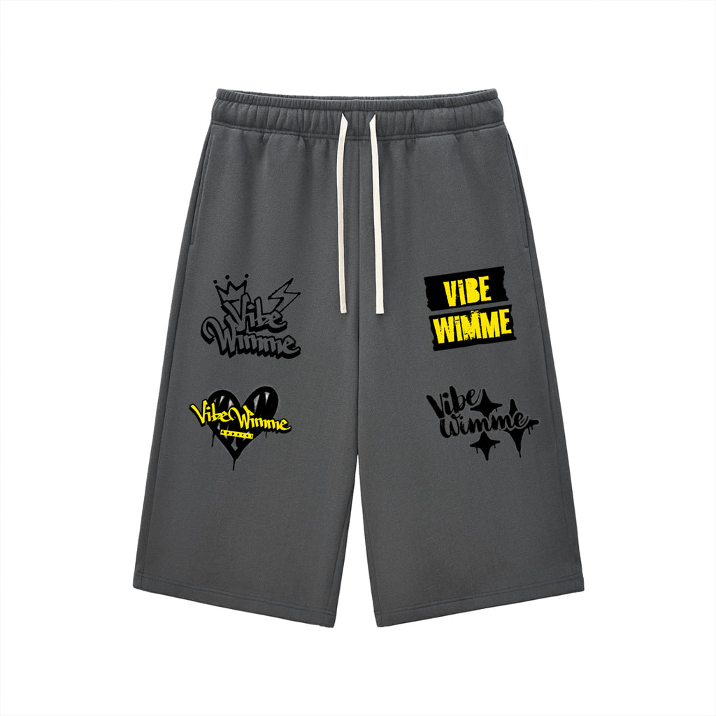 Relaxed Drawstring Three-quarter Sweatpants