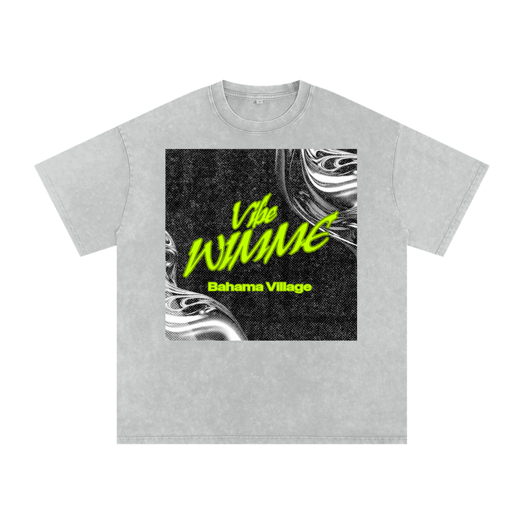 Snow Washed Oversized Cotton T-Shirt
