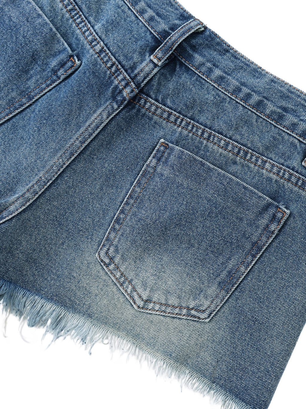 Women's Vintage Wash Raw Hem Denim Shorts