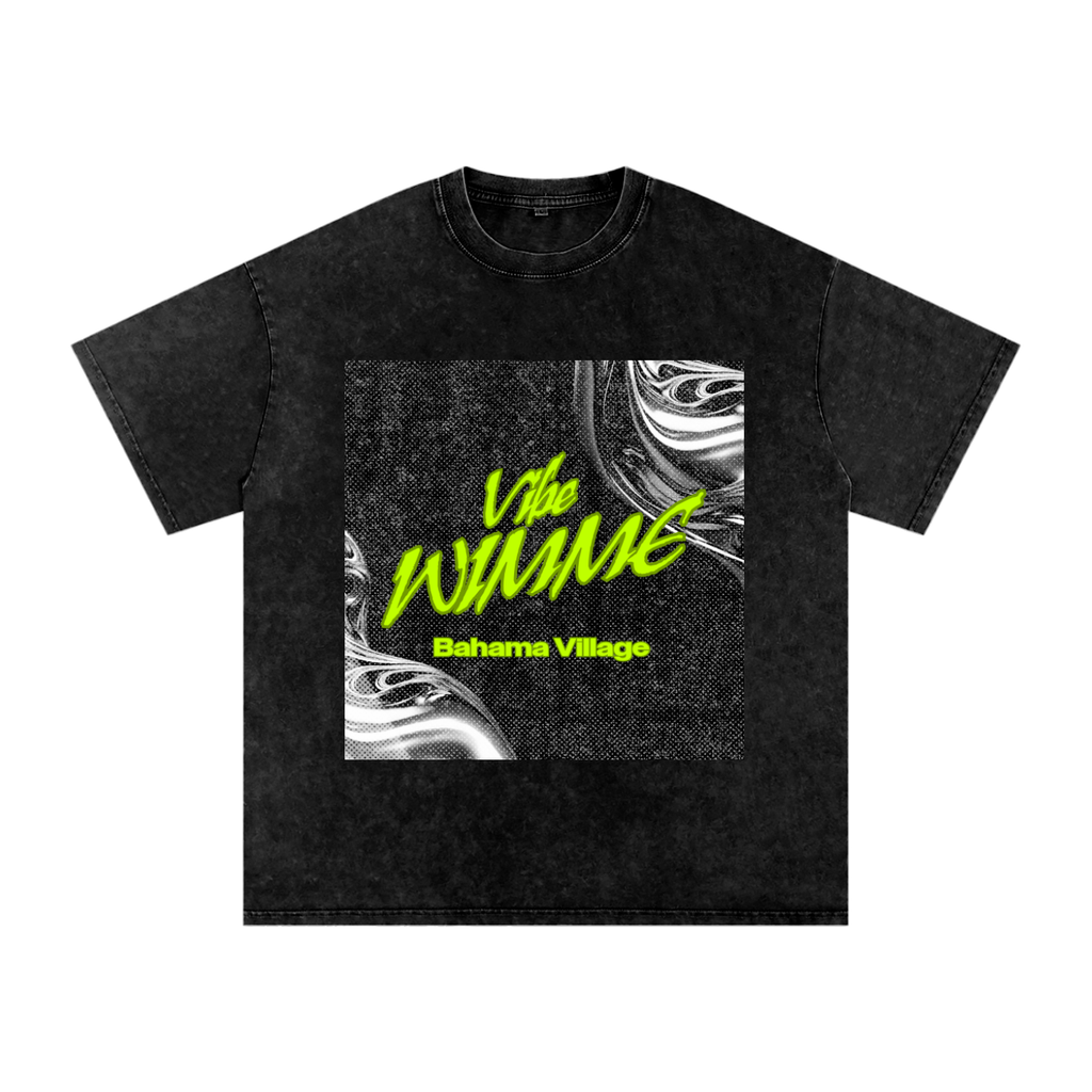 Snow Washed Oversized Cotton T-Shirt