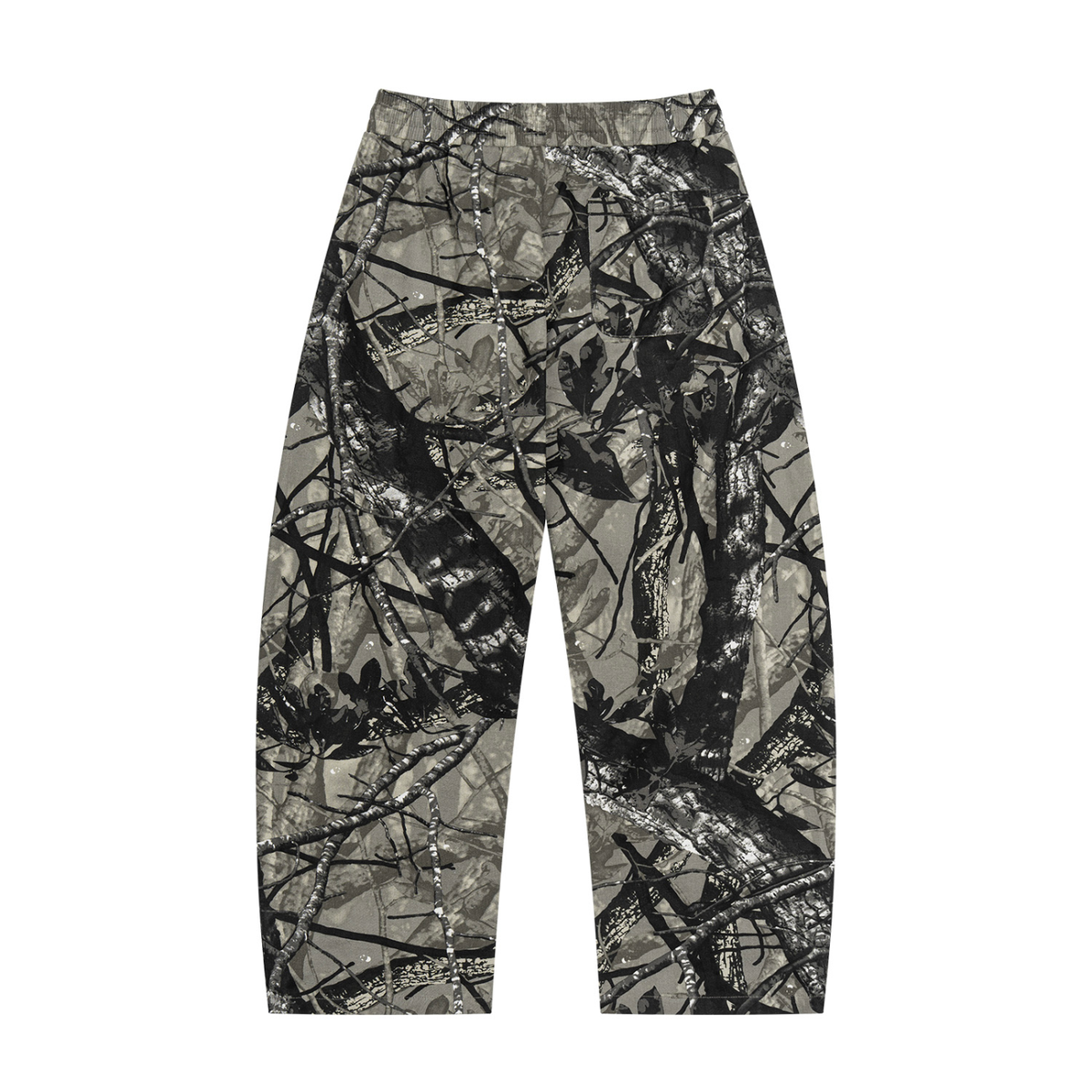 Unisex Vibe Wimme Tree Camo Barrel Leg Pants