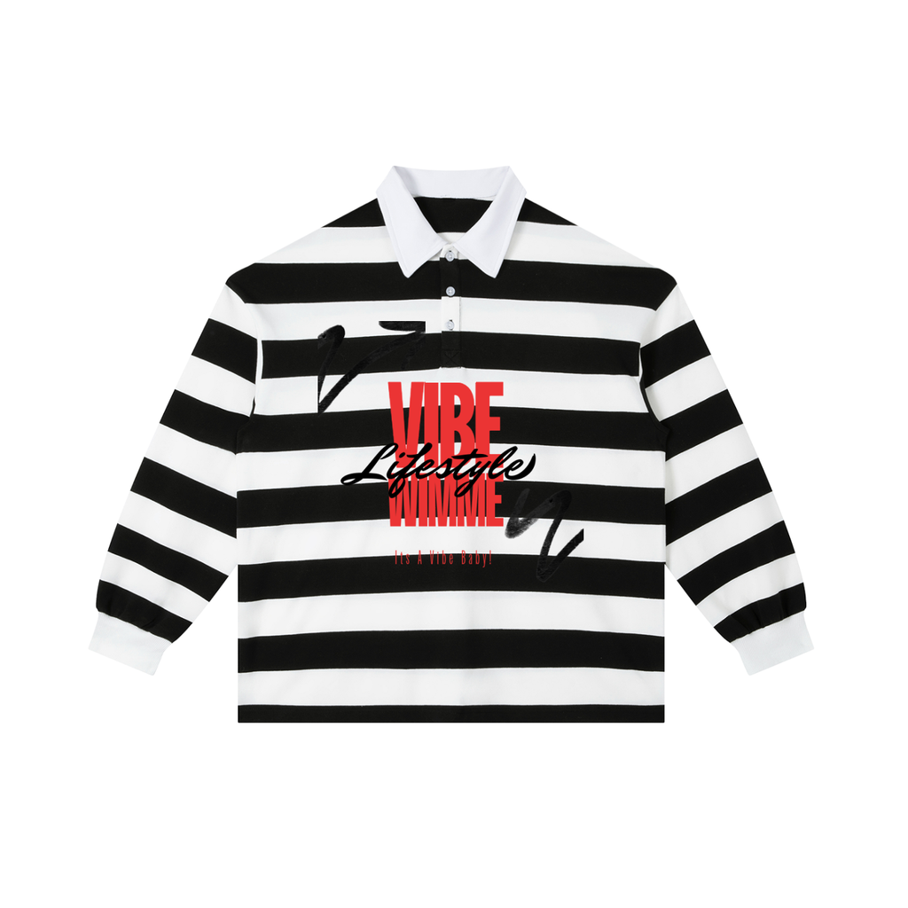 Color Block Stripe Polo Shirt