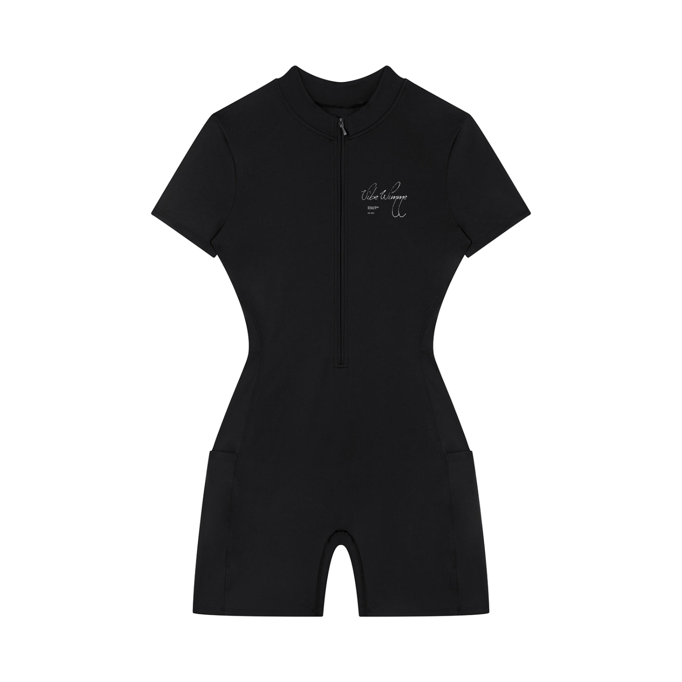 Women's Quarter-Zip Short Sleeve Romper
