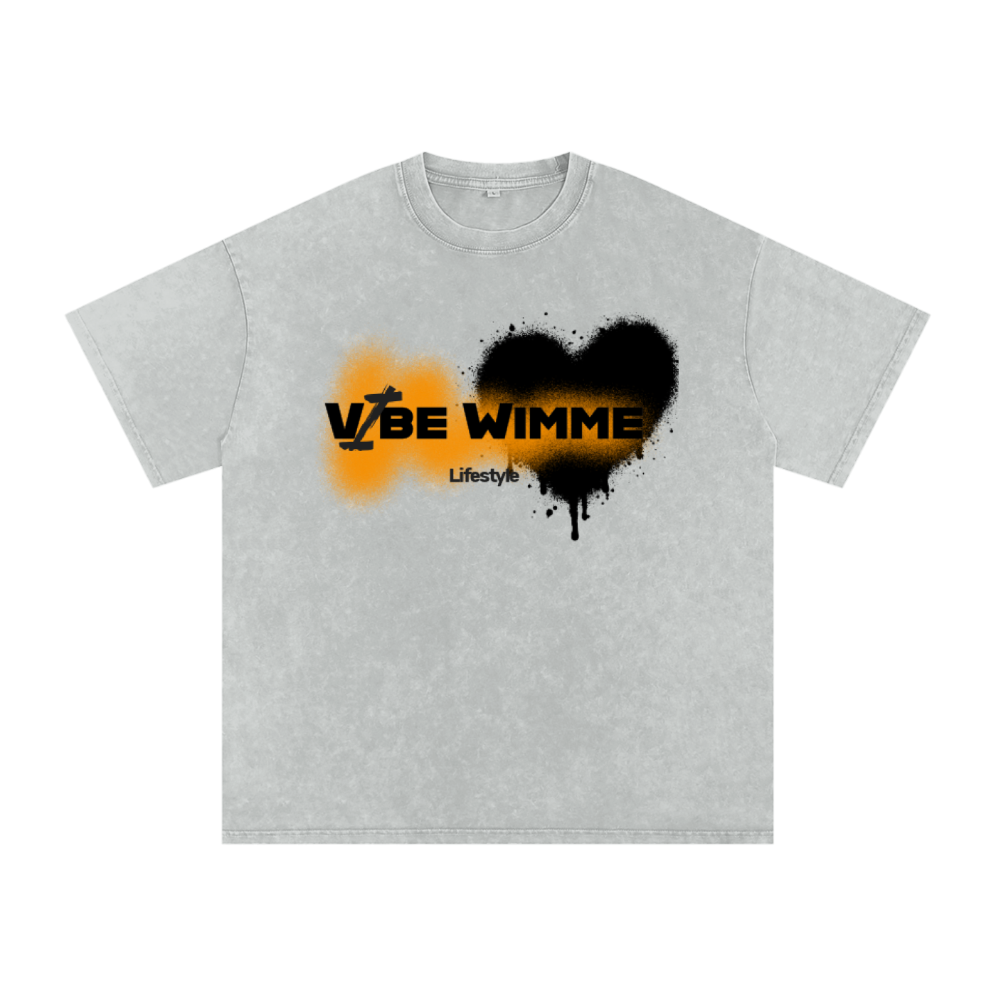 Snow Washed Oversized Cotton T-Shirt