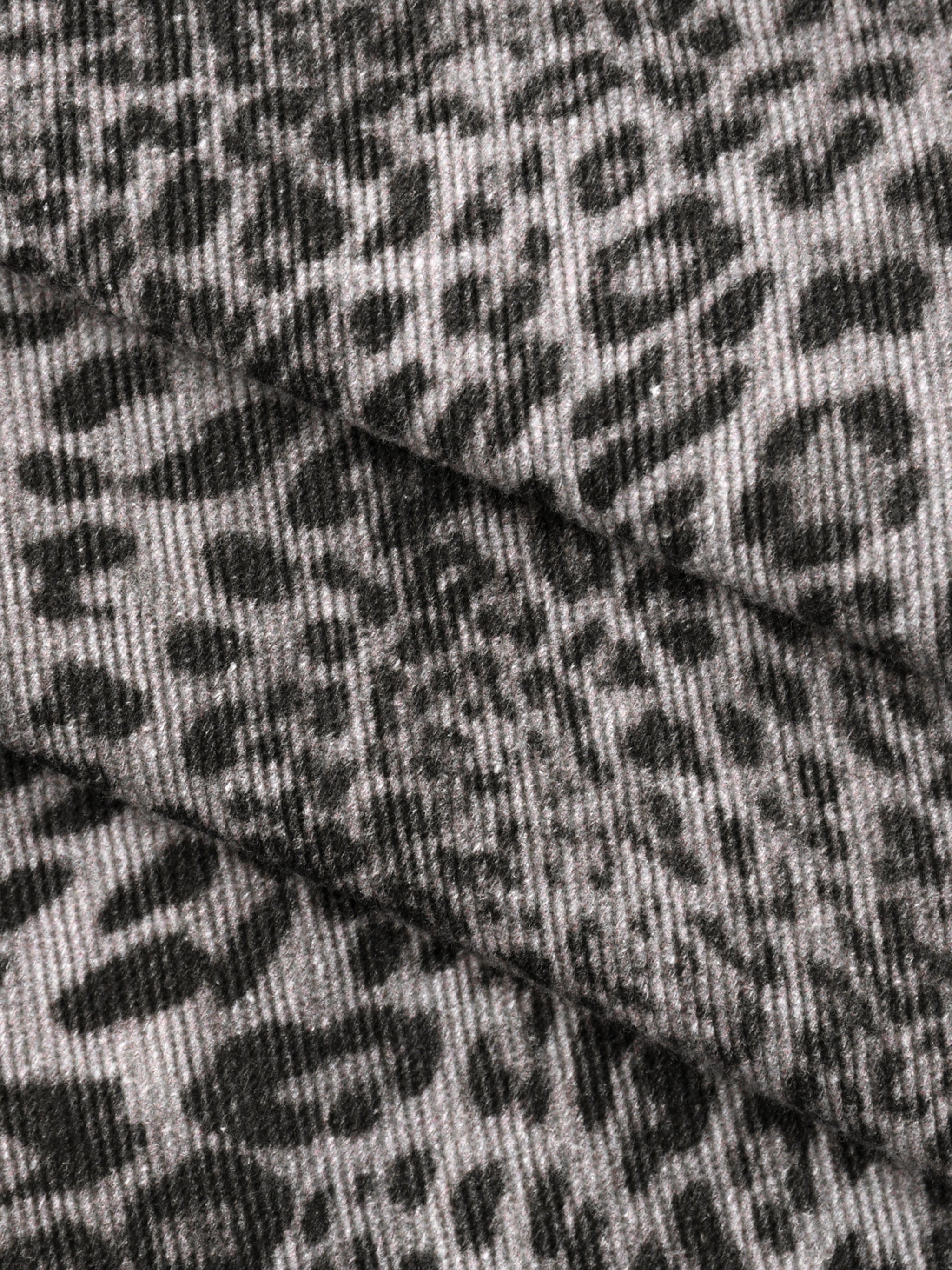 Unisex Vintage Wash Leopard Wide Leg Jeans