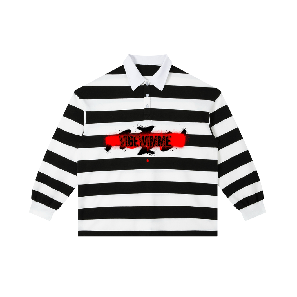Color Block Stripe Polo Shirt