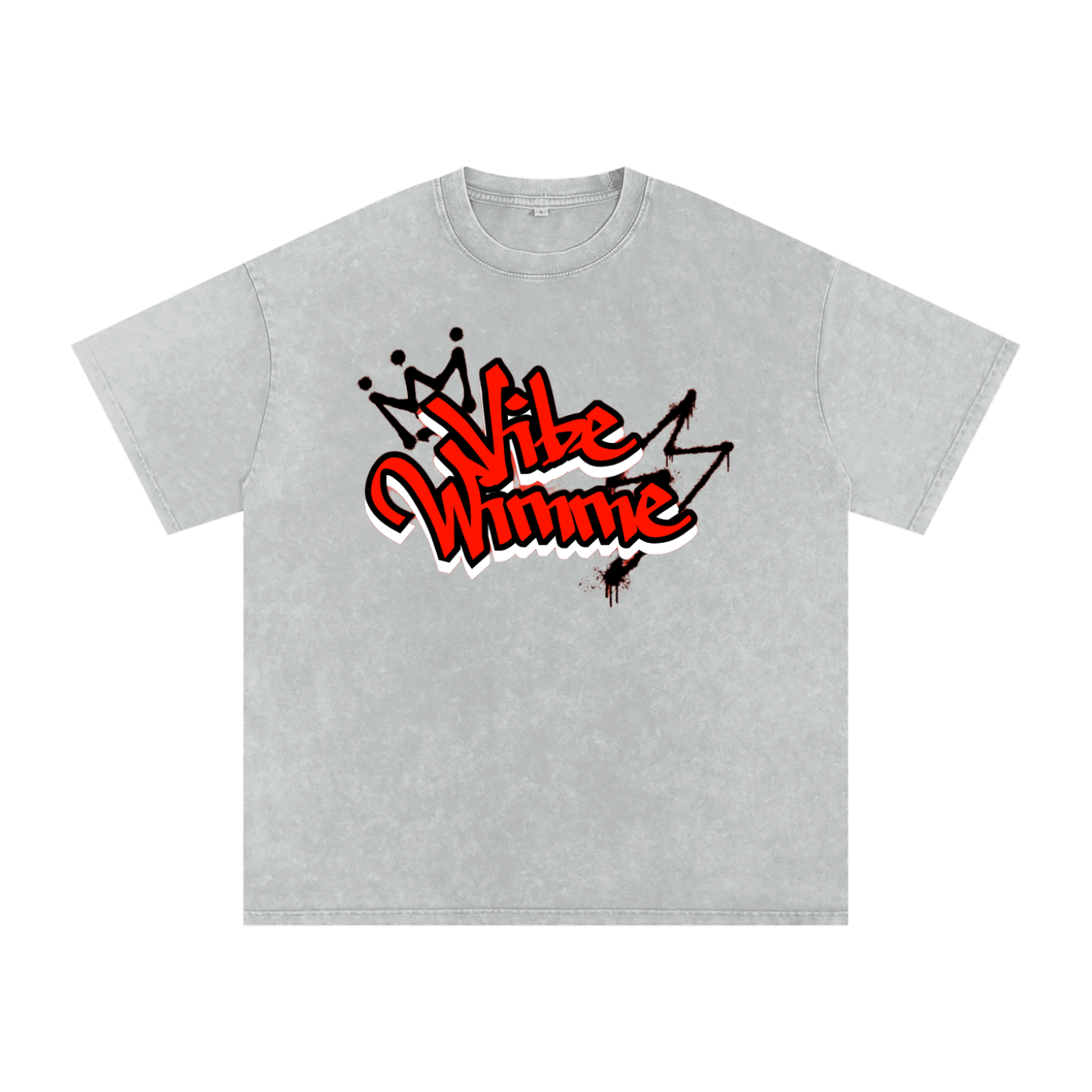 Snow Washed Oversized Cotton T-Shirt