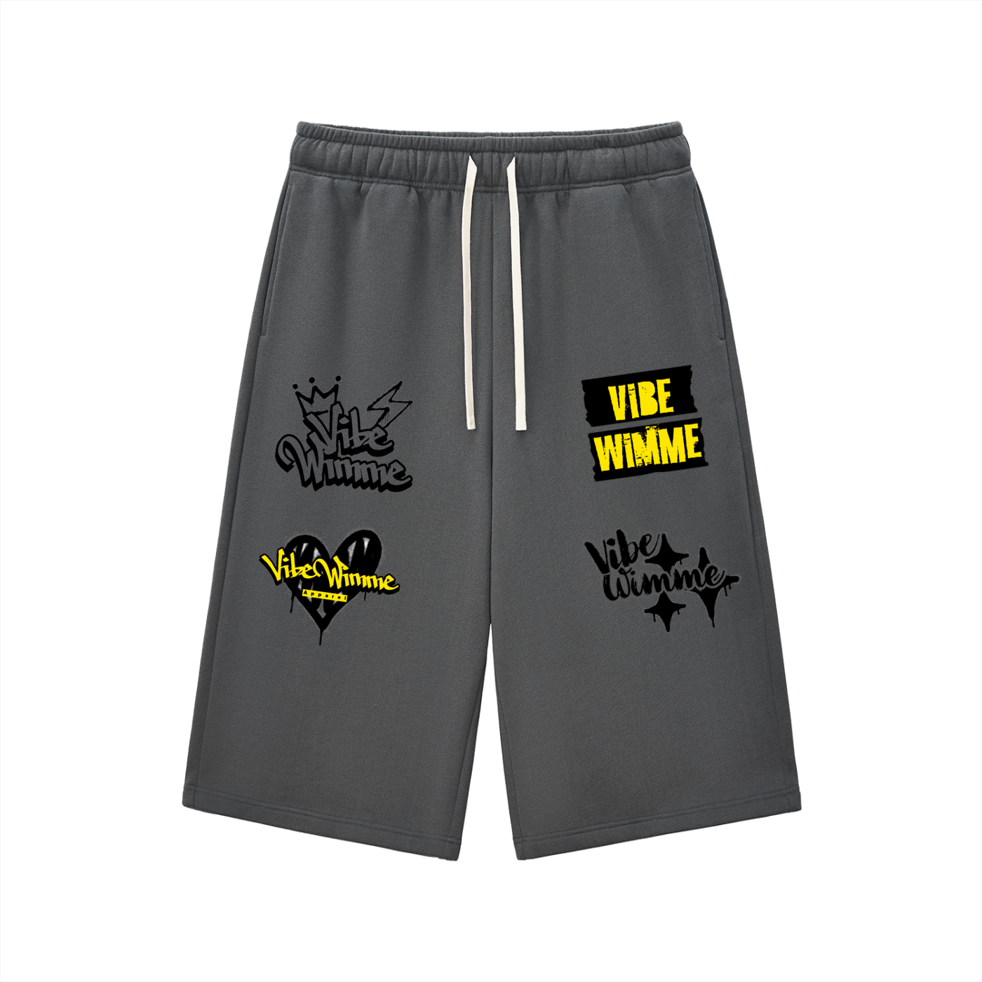 Relaxed Drawstring Three-quarter Sweatpants