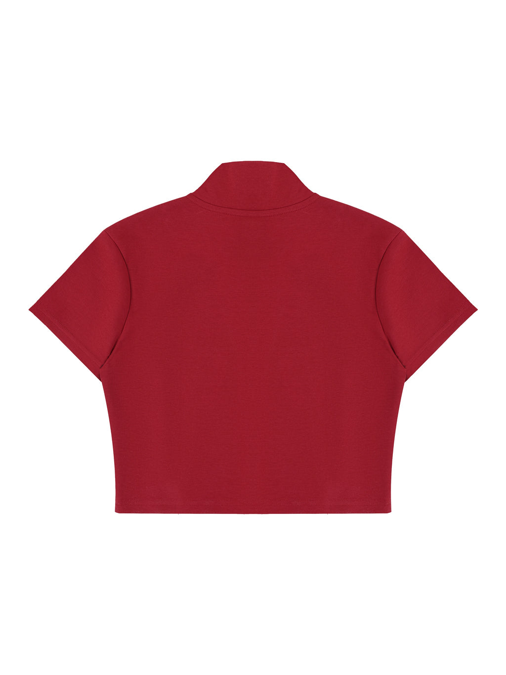 Women's Cropped Full Zip Short Sleeve T-Shirt