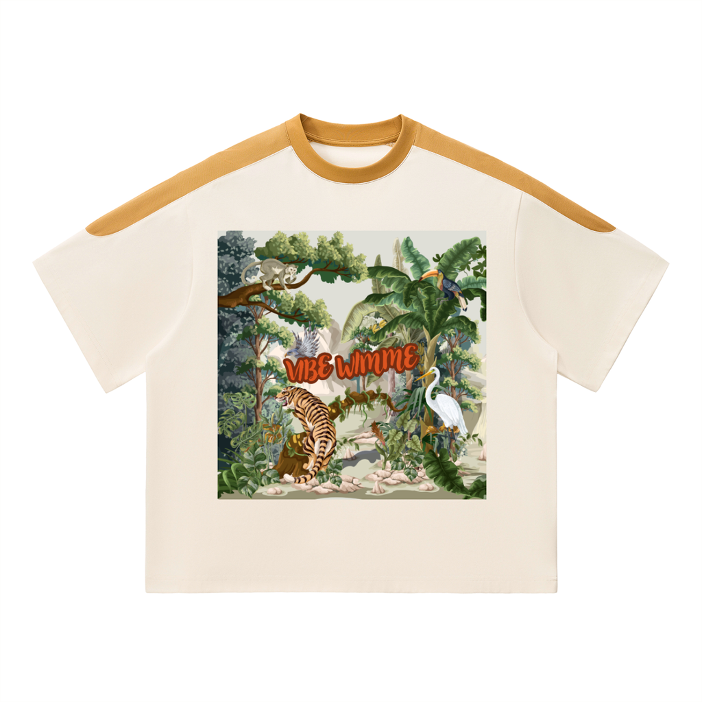 Unisex Color Block Oversized T-Shirt