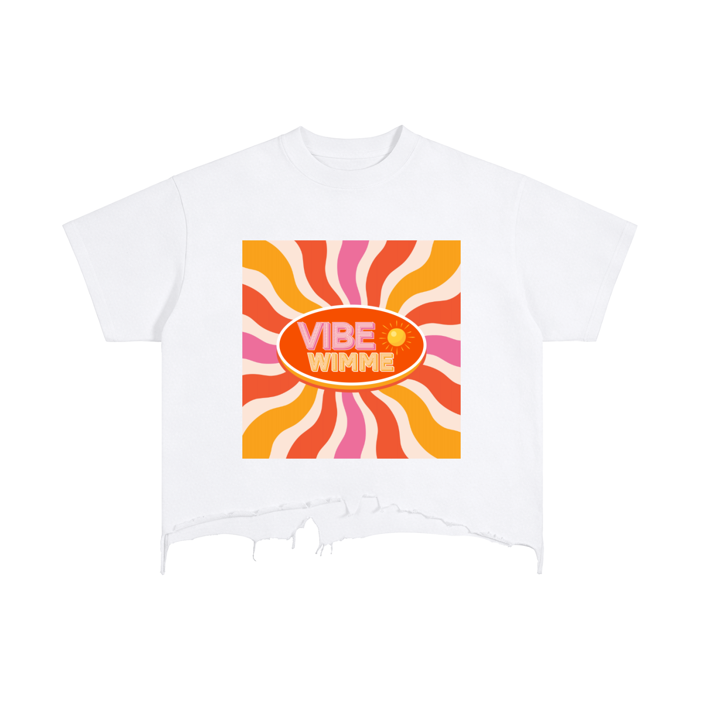 Vintage Wash Boxy Distressed Hem T-Shirt