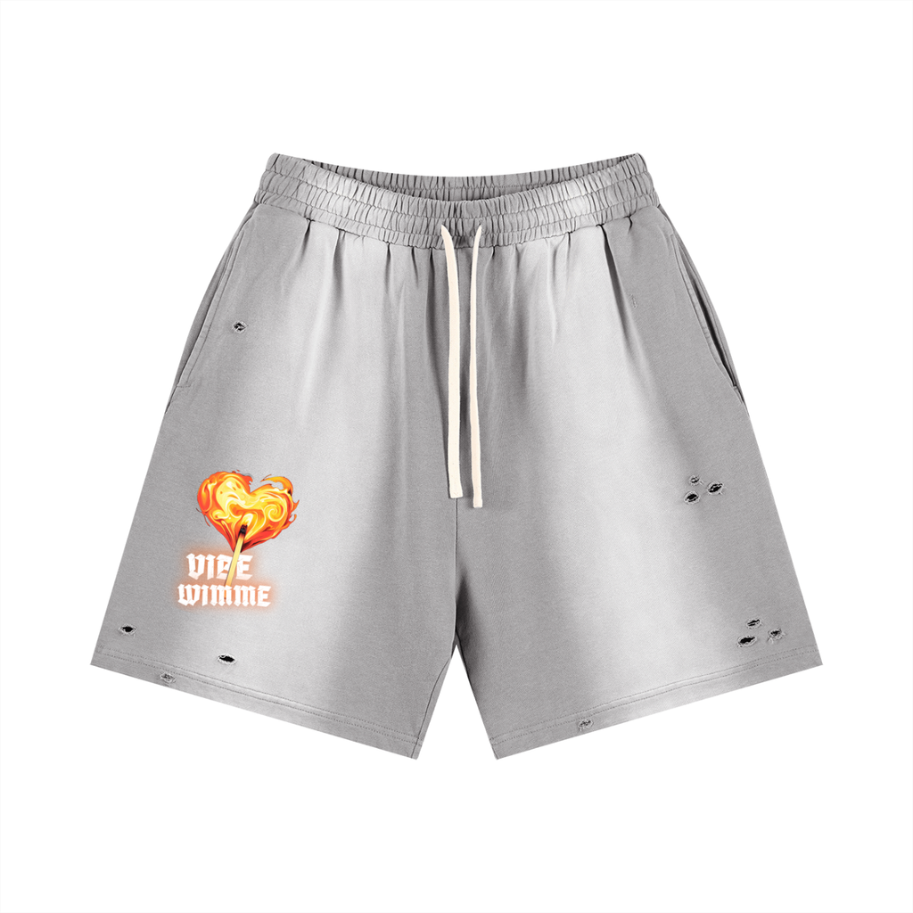 Sun Fade Distressed Shorts