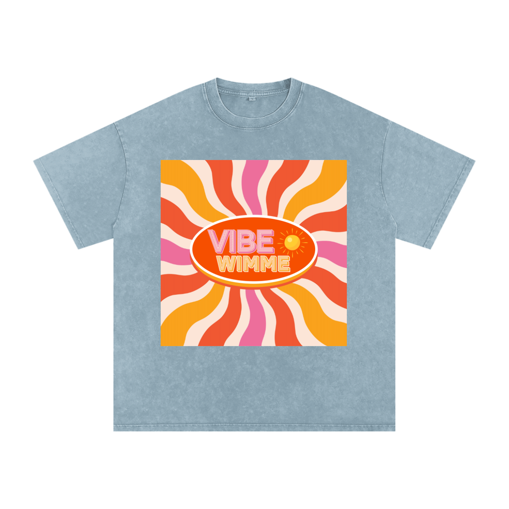 Snow Washed Oversized Cotton T-Shirt