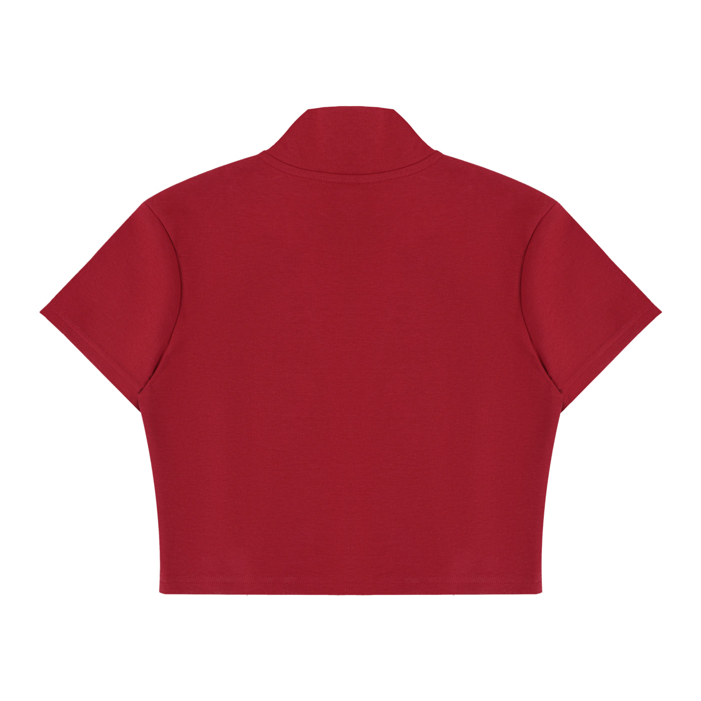 Women's Cropped Full Zip Short Sleeve T-Shirt