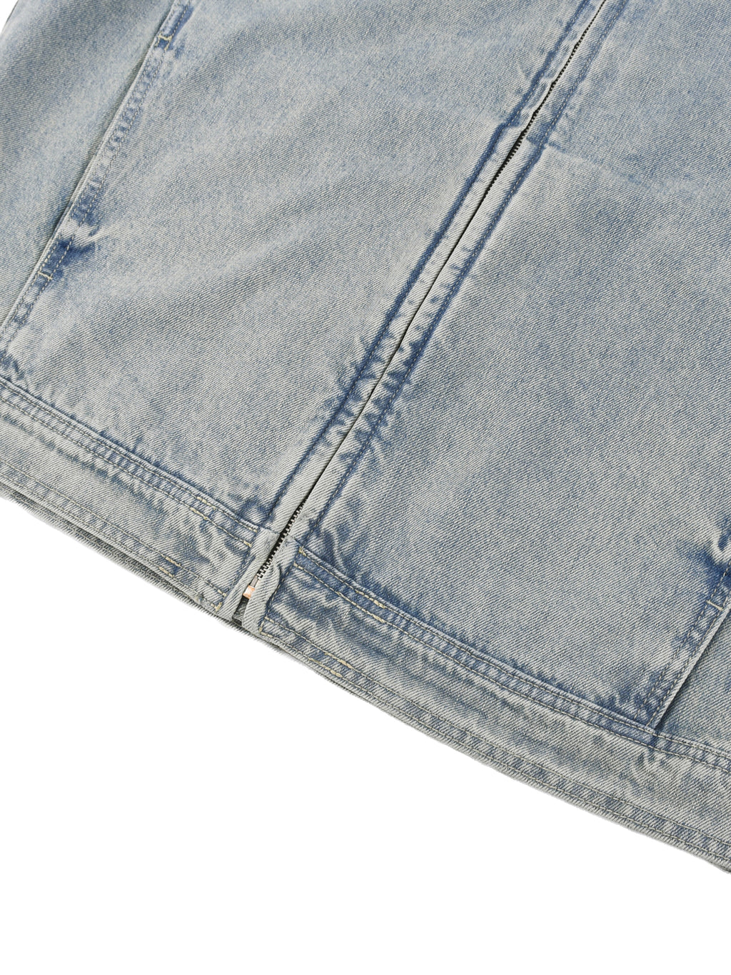 Vintage Wash Zip Denim Jacket