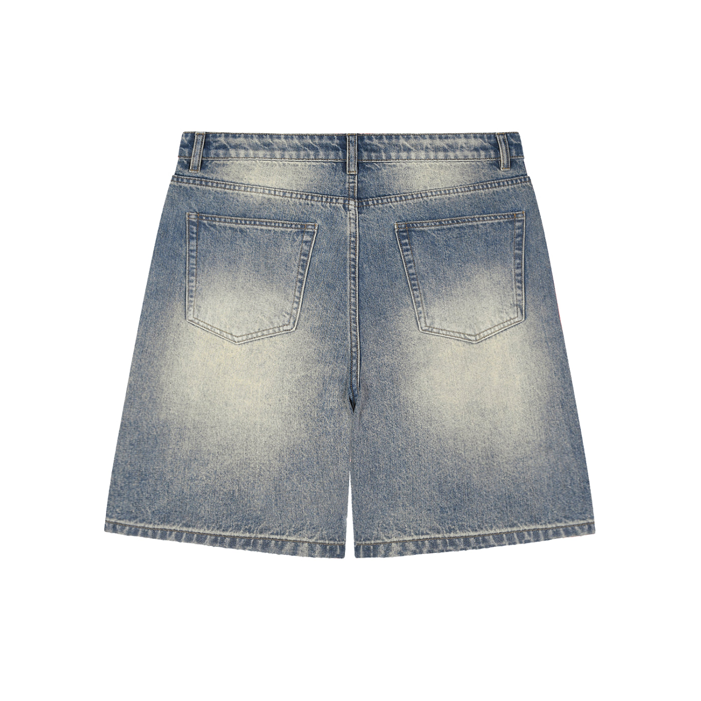 Faded Distressed Baggy Denim Shorts