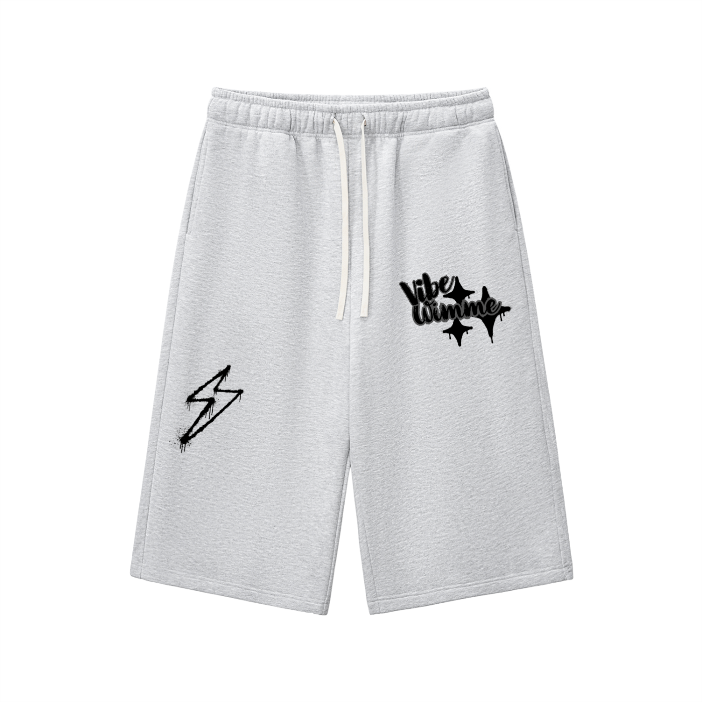 Relaxed Drawstring Three-quarter Sweatpants