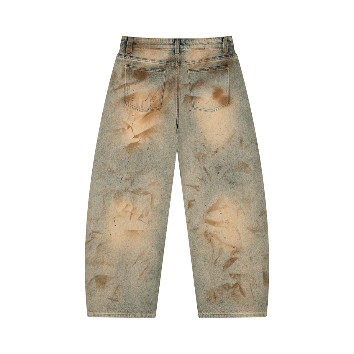 Vibe Wimme Men’s Vintage Wash Barrel Leg Jeans