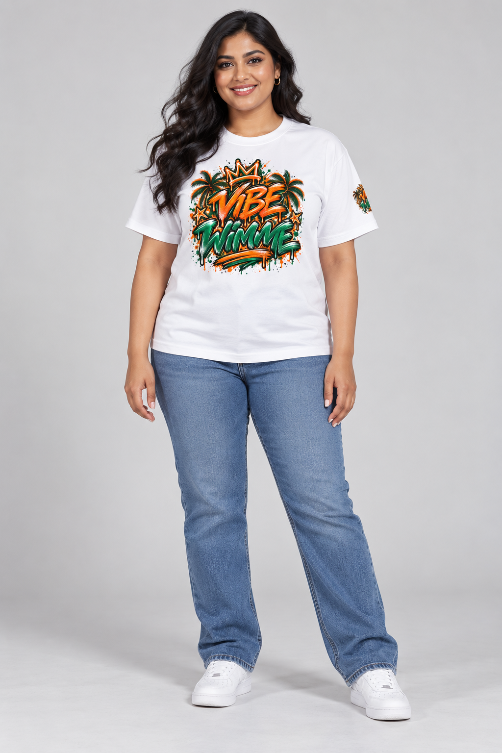 Model wearing Miami Hurricanes Vibe Tee — Everyday
