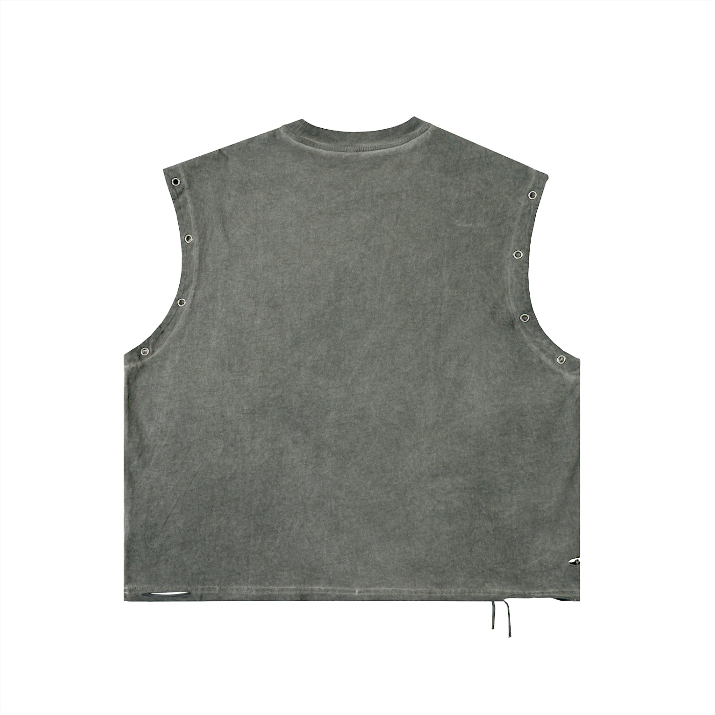 Distressed Grommet Eyelet Tank Top