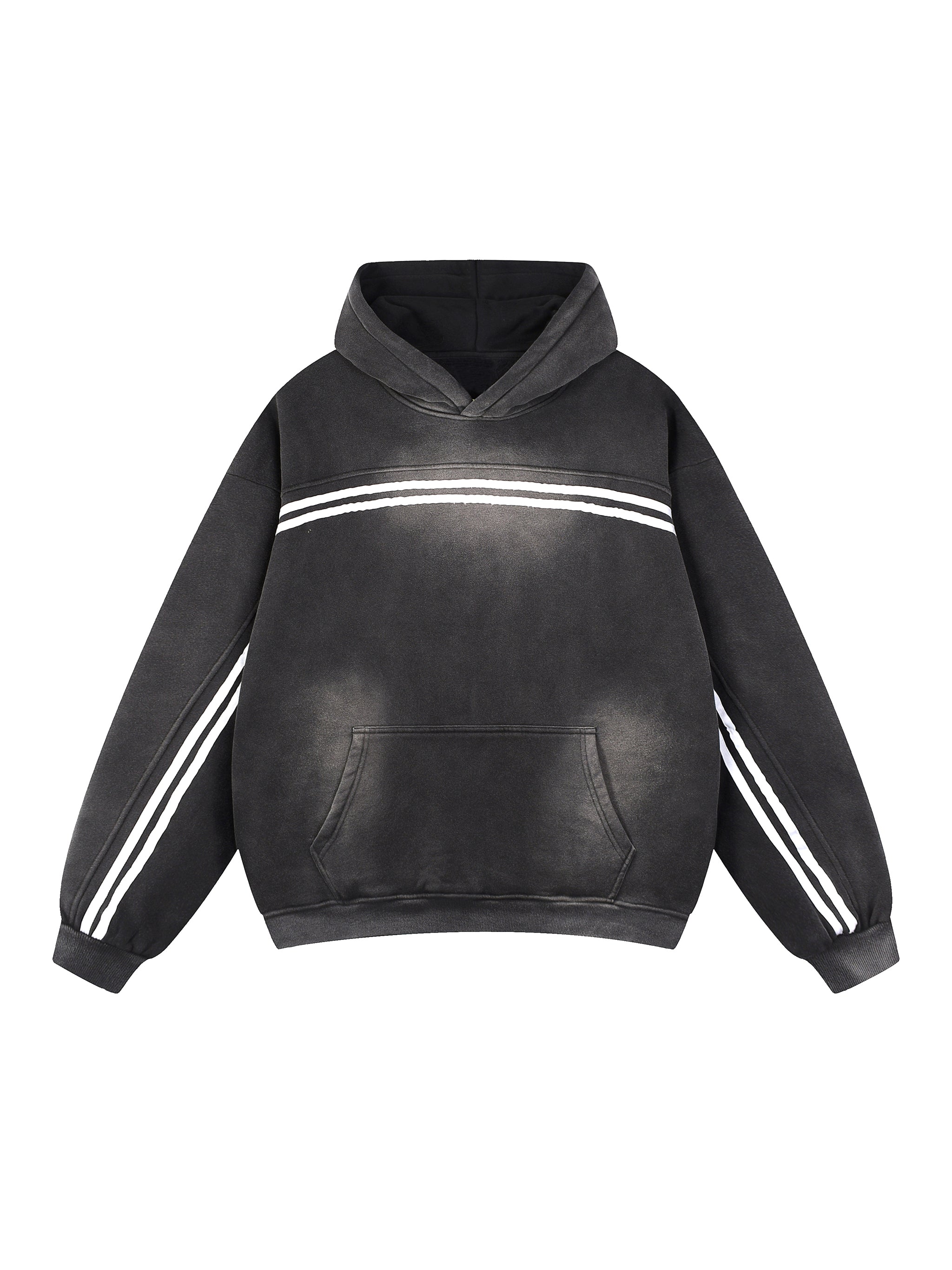 Sun Fade Contrast Tape Fleece Hoodie