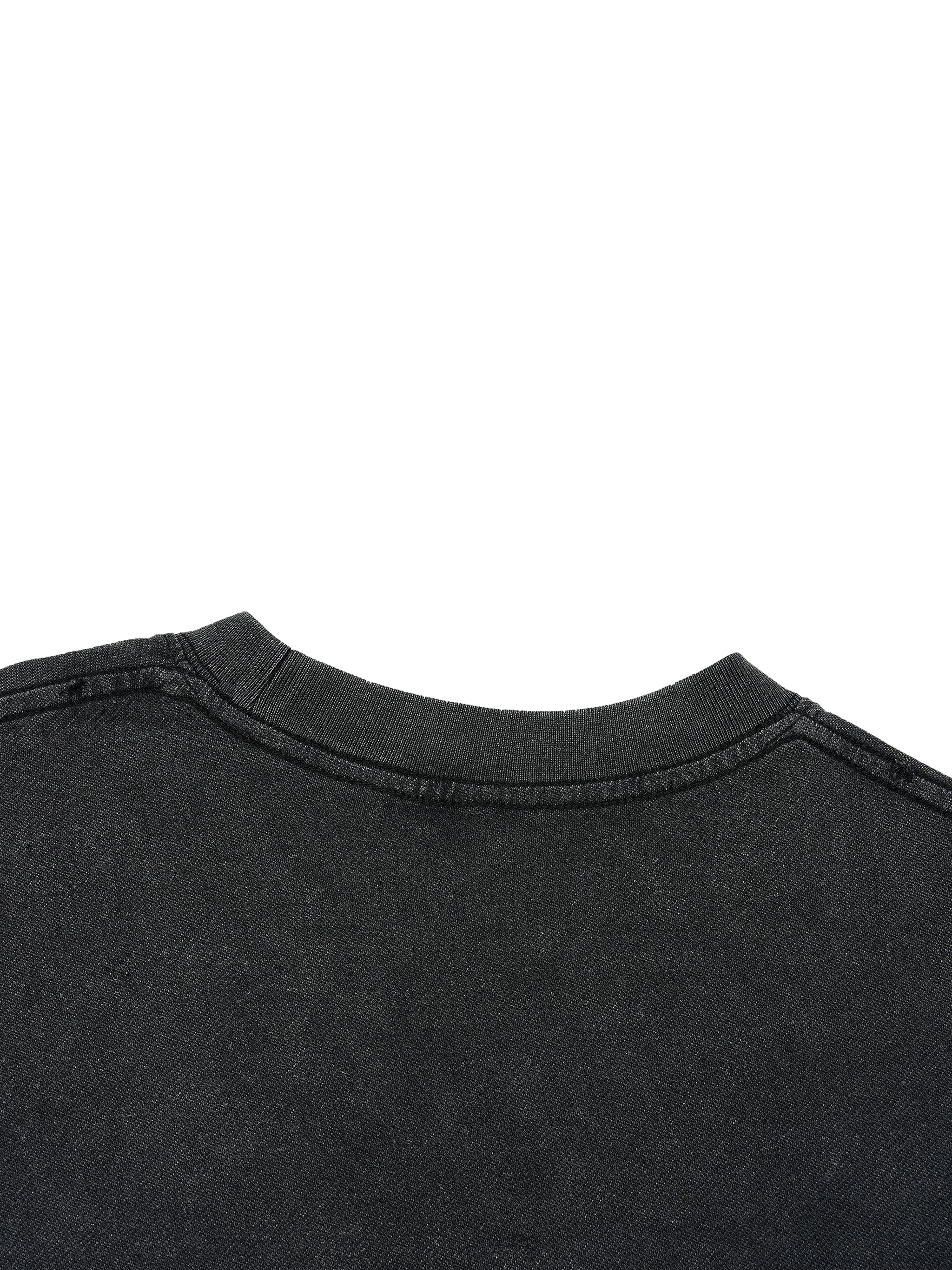 Vintage Wash Boxy Distressed Hem T-Shirt