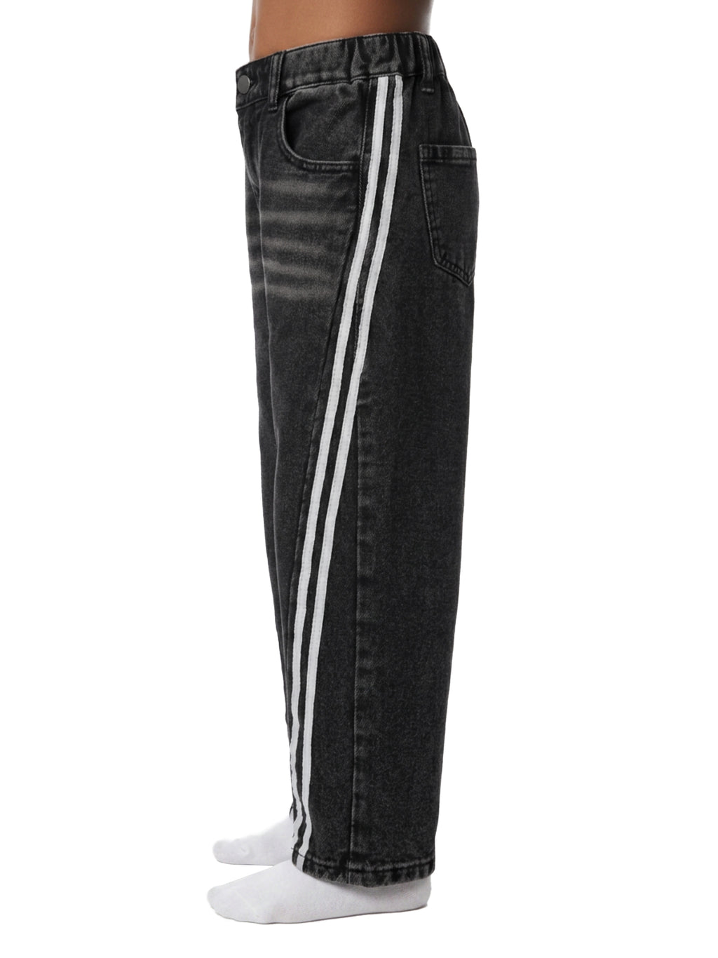 Kid’s Vintage Wash Side Stripe Jeans