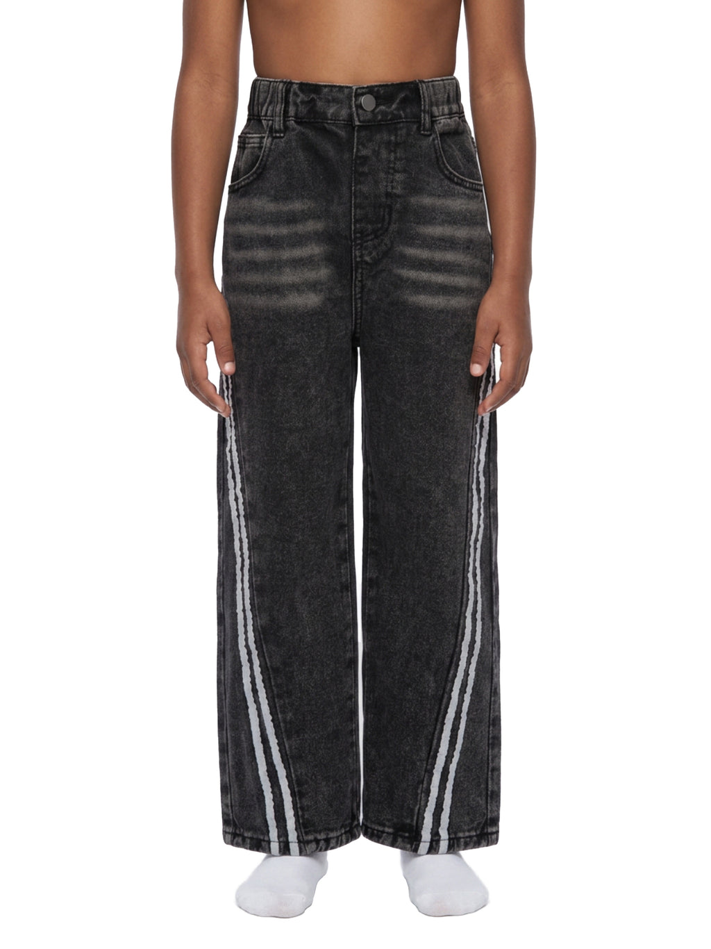 Kid’s Vintage Wash Side Stripe Jeans