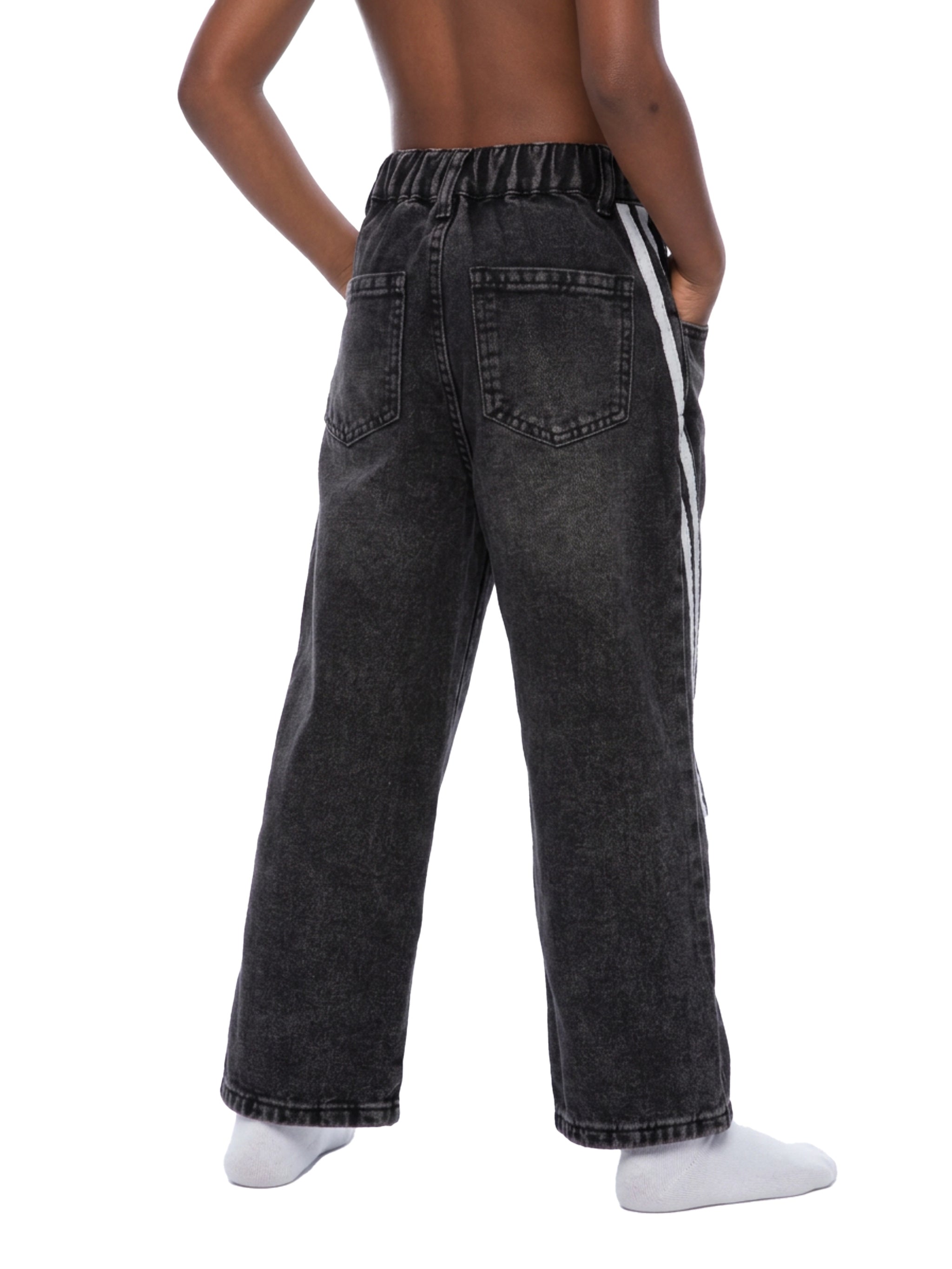 Kid’s Vintage Wash Side Stripe Jeans