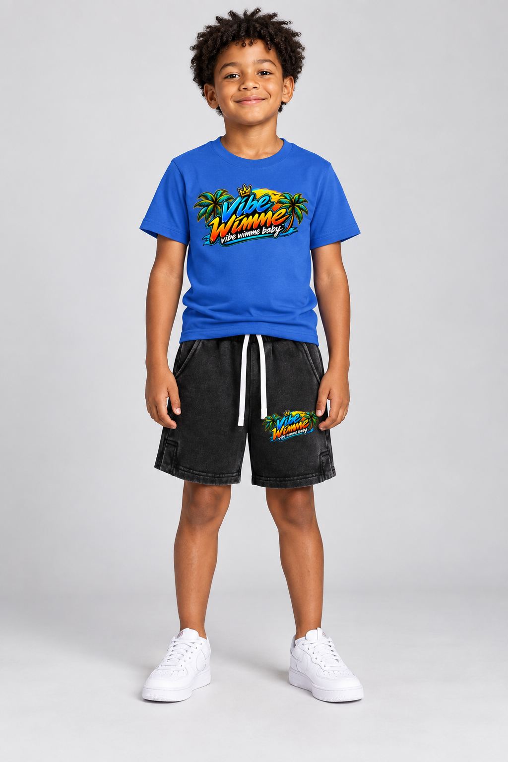 Model wearing Goombay Kids' Everyday Shorts